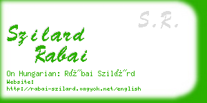 szilard rabai business card